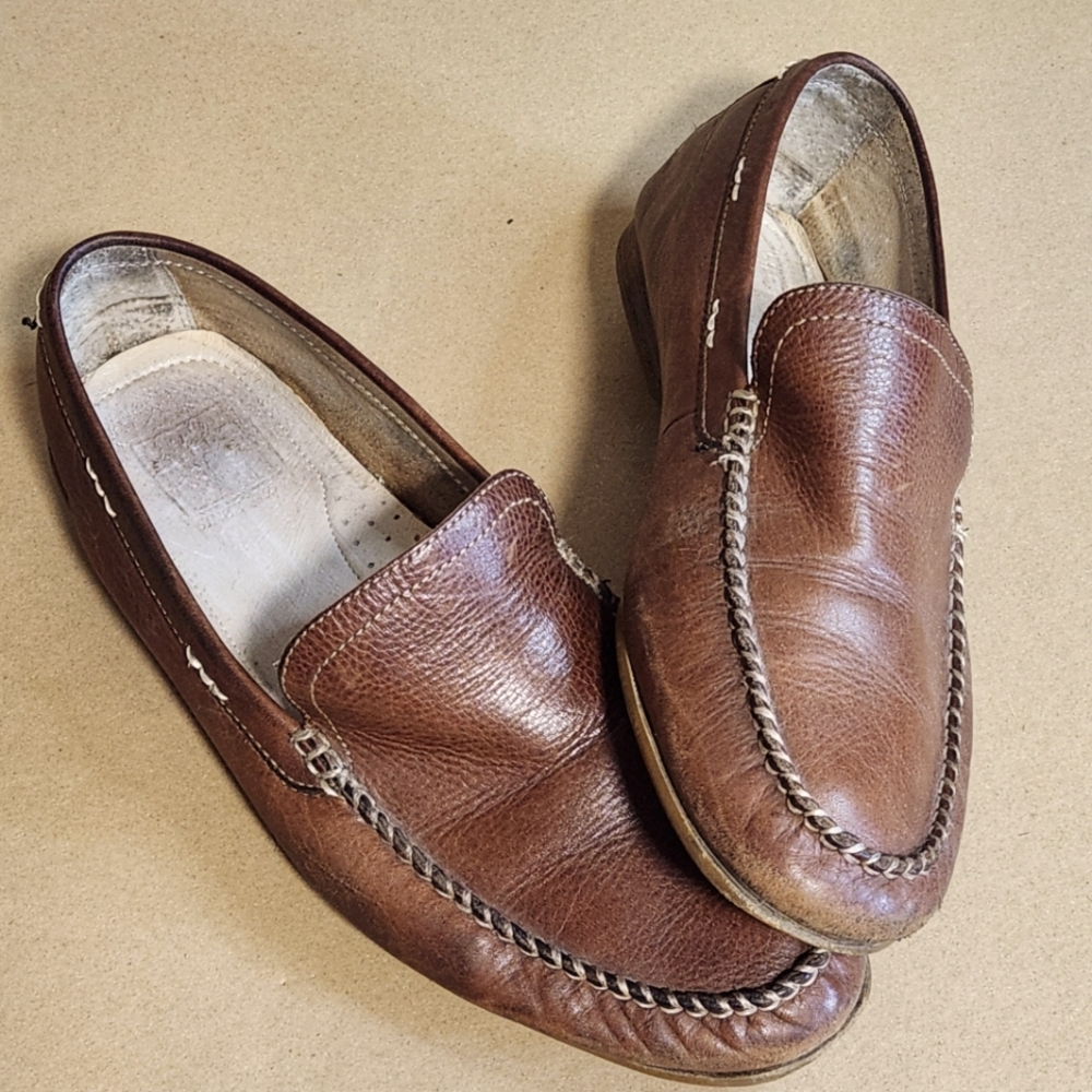 Frye Men's Leather Brown  Driving loafer Size 11.5